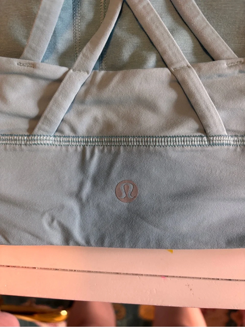 Lululemon Energy Longline Bra in Light Blue